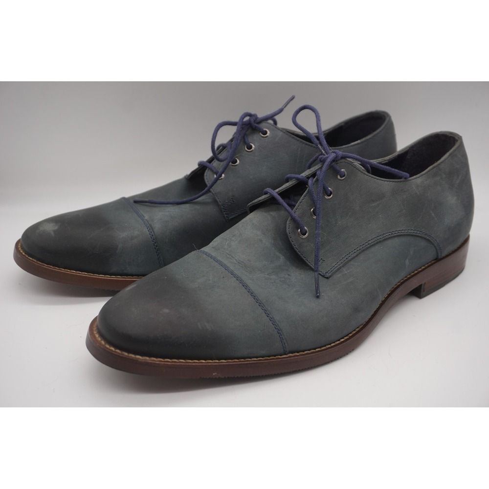 Wallin & Bros. Shoes Blue Leather Cap Toe Derby Dress M13618 Men's Size 13 M